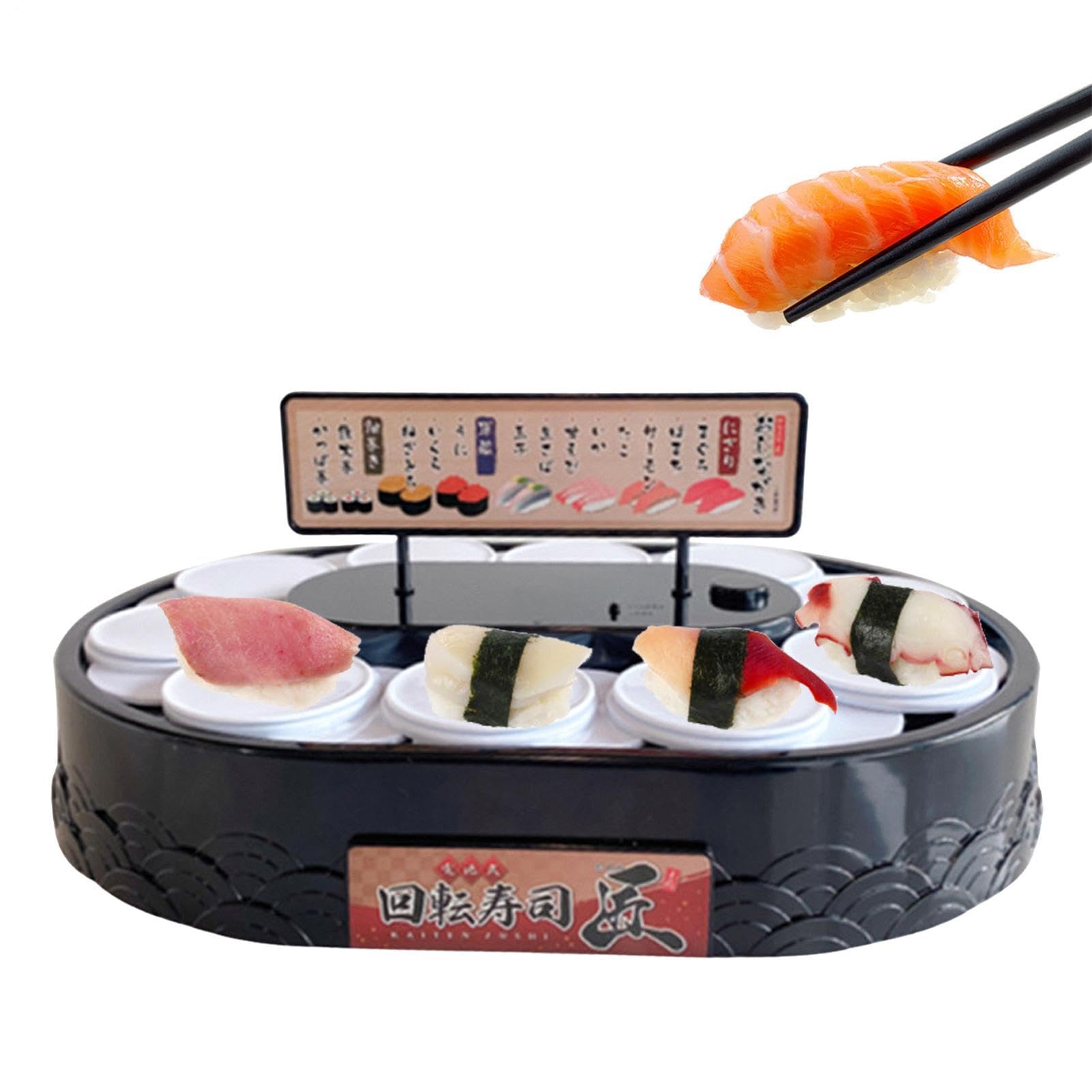 Plateau tournant automatique pour sushis, support rotatif électrique pour cupcakes et desserts pour thé, anniversaire, boulangerie, noir ou 1 pièce