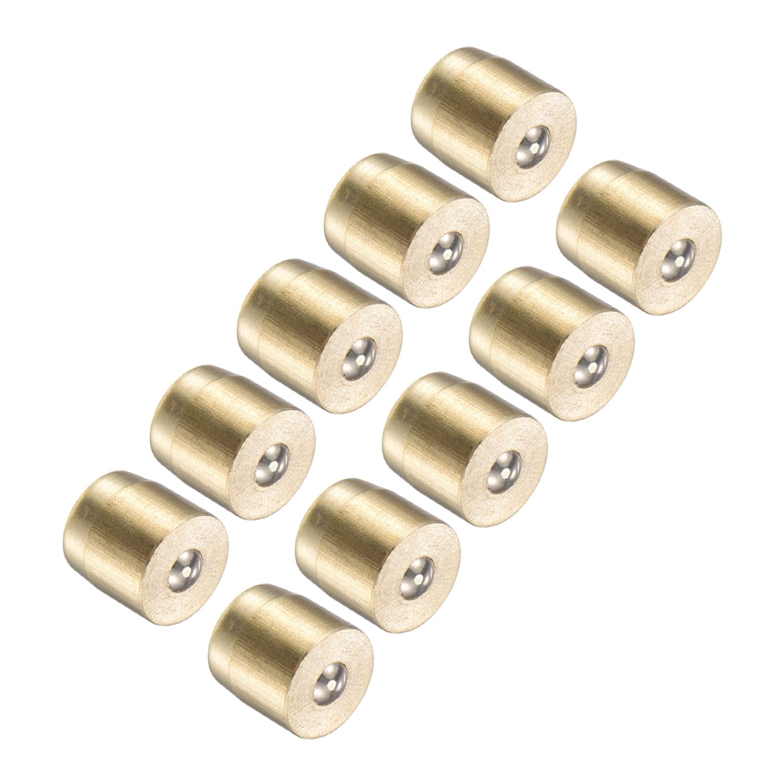 CoCud Brass Push Button Grease Oil Cup, | 6x6mm Female Thread | Brass Ball Oiler Nipple - (Applications: for Lubrication System), 10-Pieces