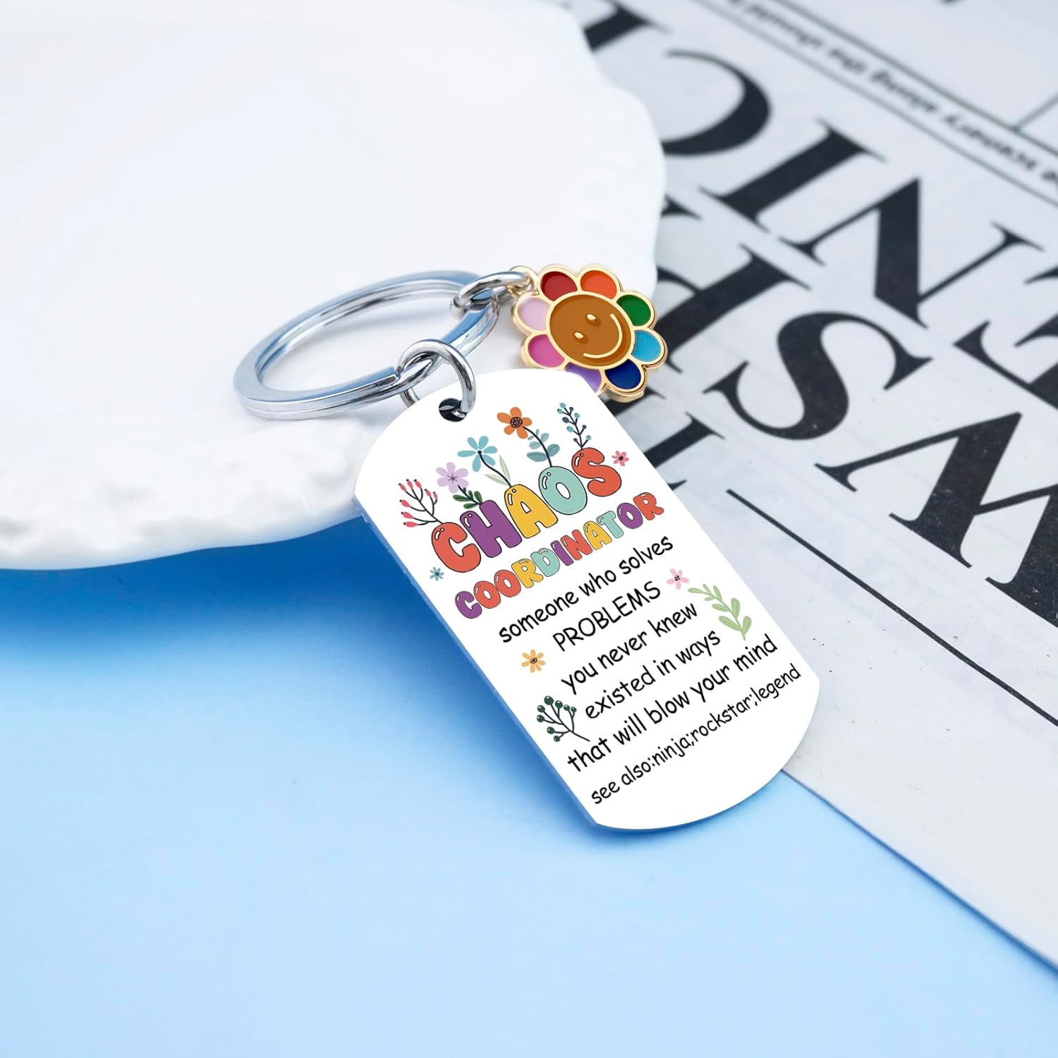 Chaos Coordinator Gifts for Women Appreciation Gifts for Boss Lady Employee Coworkers Thank You Keychain for Assistant Teacher Nurse Birthday Christmas Gift Boss Day Gift - Image 3