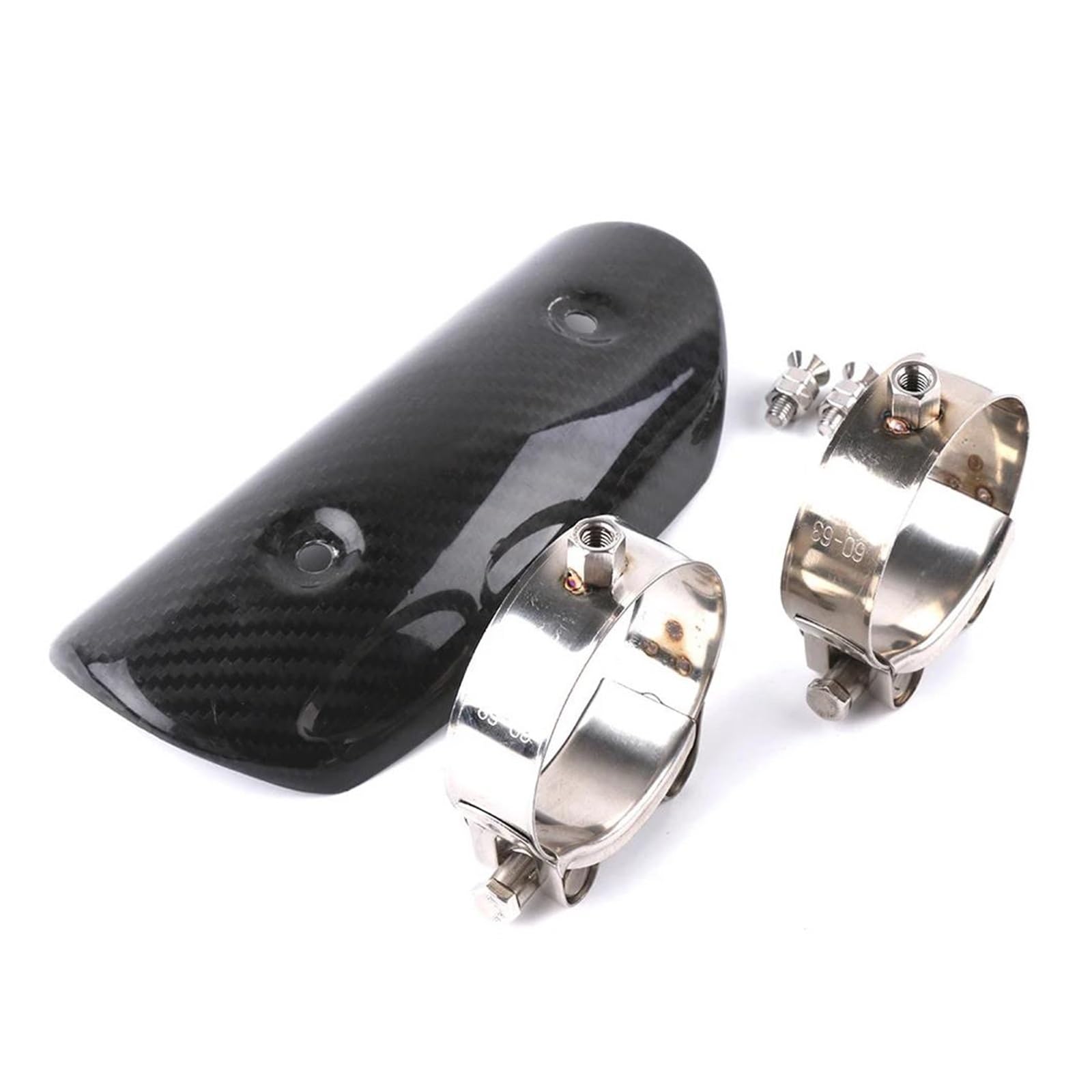 Escudo Térmico Motocicleta para KA&WASAKI para Ninja 250 300 400 650 1000 Cubierta Protectora De Protección Térmica Universal para Tubo De Escape De Motocicleta