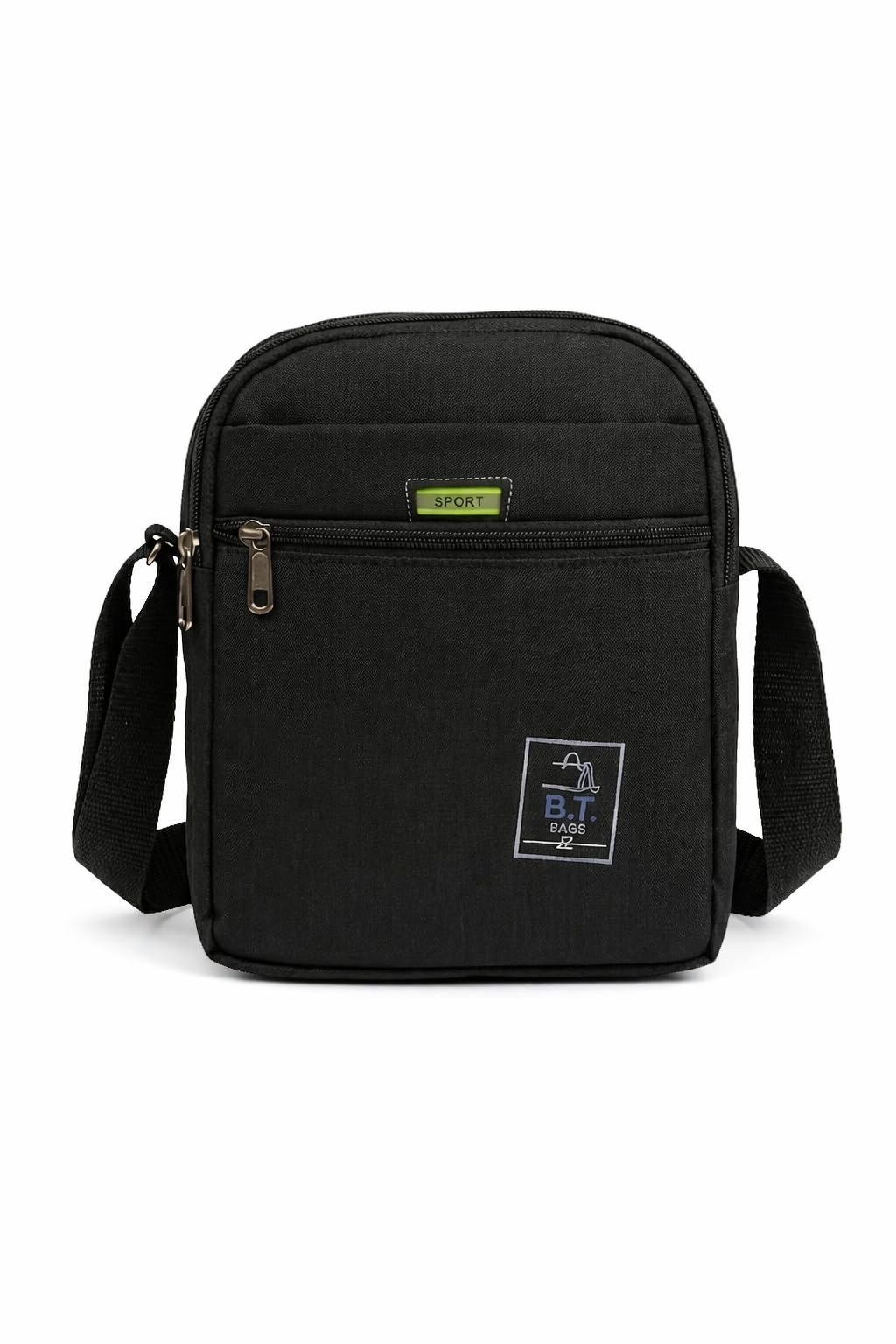 b.t bags Unisex Mini Sling Bag Black, Lightweight Crossbody Shoulder Bag with Multiple Compartments, Ideal for Travel, Office & Casual Use-picture-59