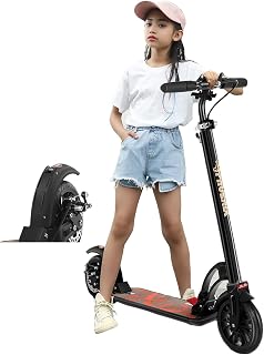 MAGJI Big Wheel Kick Scooter for Teens/Adults, Folding Scooter with Disc Hand Brake & Extra-Wide Deck, Portable Aluminum Frame Scooters