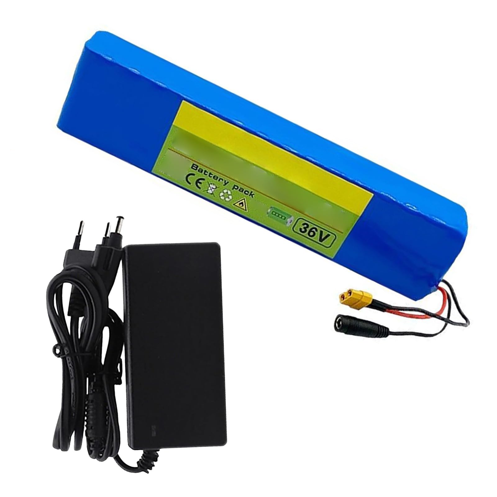 Batterie pour Vélo Électrique 36 V 10 Ah, Batterie Lithium-ION Étanche pour Trottinette Électrique Ou Kart, Batterie De Remplacement Au Lithium avec Chargeur