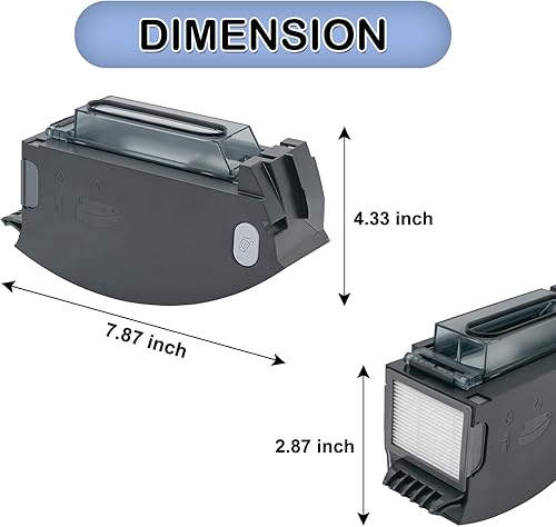 Miniatura 2 de Caja de repuesto para iRobot Roomba i3 i3+ i4 i4+ i6 i6+ i7 i7+ i8 i8+ E5 E6 E7 J7 para aspiradoras con eliminación automática de suciedad