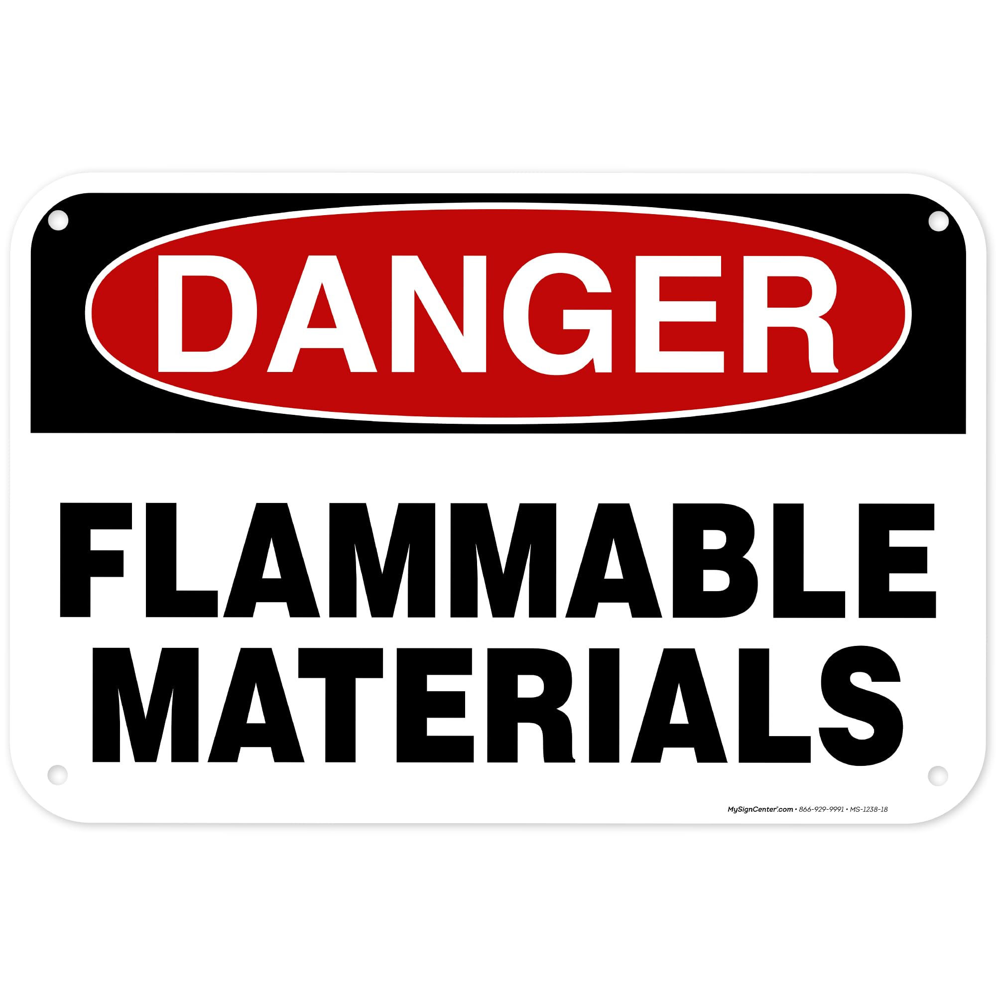 Danger Flammable Materials Sign,10x14 Inches, Rust Free .040 Aluminum, Fade — Amazon image 14