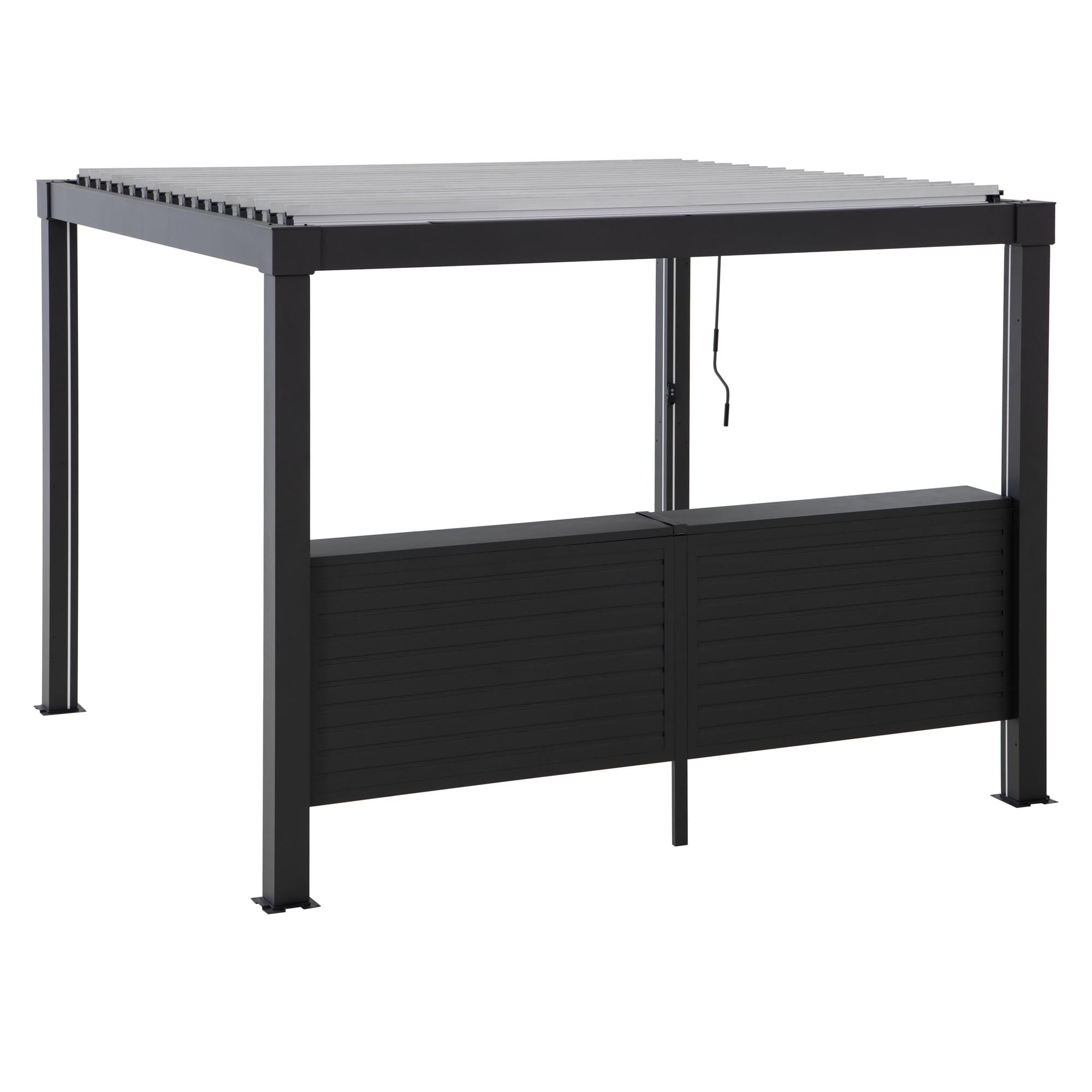 SUNJOY Półka Barowa do Altany, Konstrukcja Aluminiowa z Powłoką Proszkową, do Altany Ogrodowych o Boku 3 m
