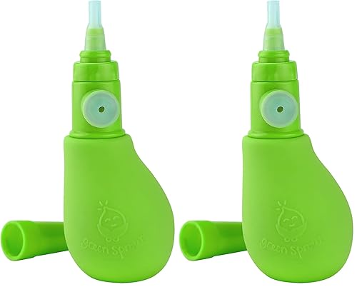 Miniatura 6 de green sprouts Green Sprouts Ware Aspirador nasal hecho de plantas + silicona, verde
