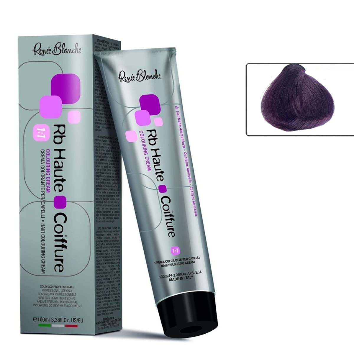 Renée Blanche Haute Coiffure Professional Hair Color, Hair dye - 6.7 Dark Violet Blond, 100 ml- Italy