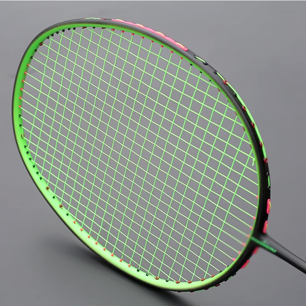 Carbon Fiber Badminton Racket Strung Ultralight Training Rackets Professional Racquet With Bags For Adult