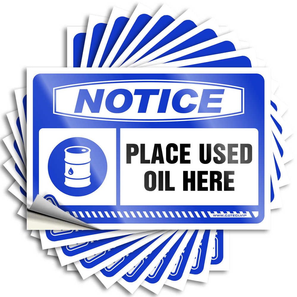 Teens, Stickers Funny Cover Quote Stickers, Big No Residue Decals for Luggage | Gamers Party Favor Custom Notice Place Used Oil Here(6X9CM)