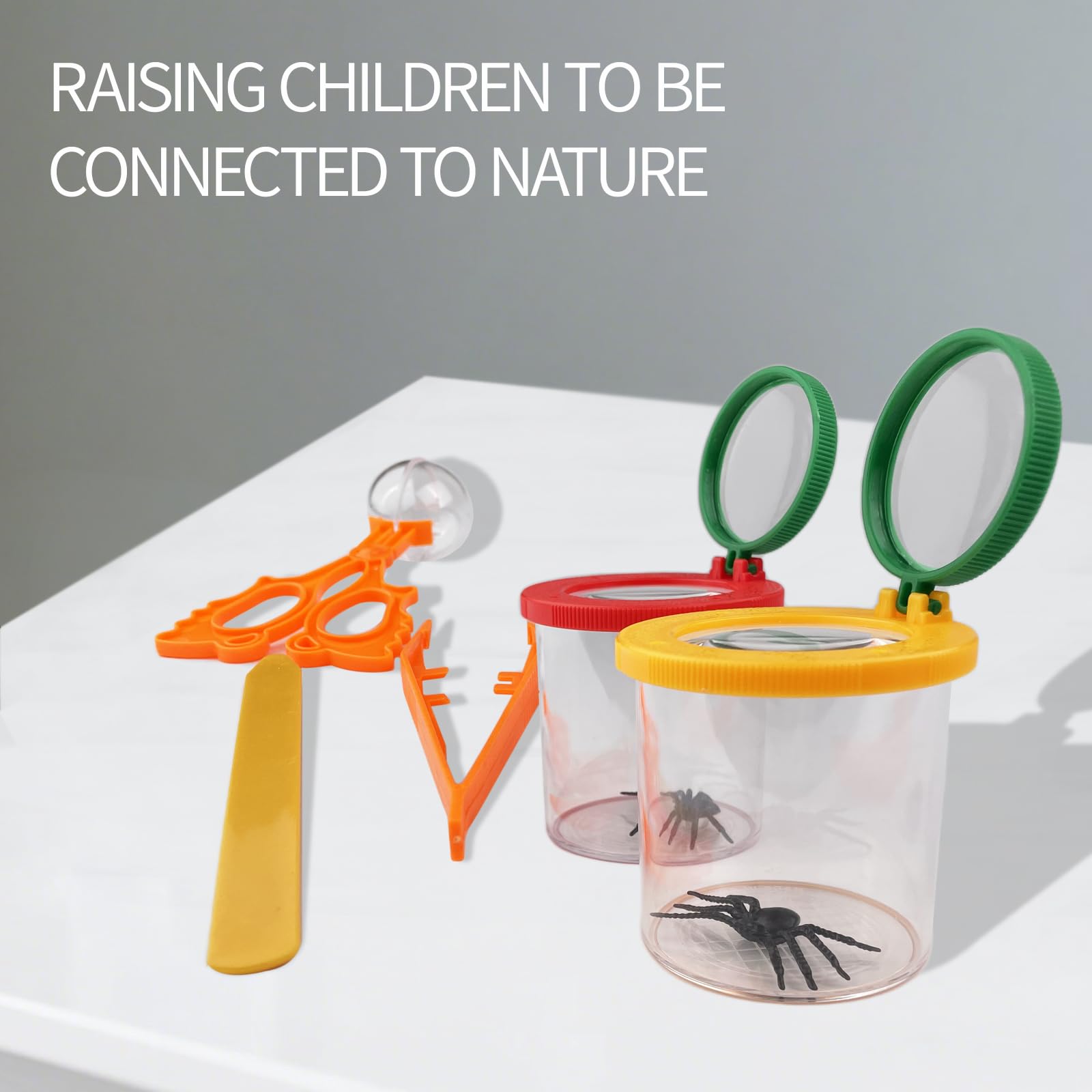 2 Pezzi Boite a Insectes Enfant, Barattolo Lente per Insetti Scatola con Pinzette, Kit Insecte Enfant Giochi di Esplorazione, Bambini Strumento Esplorazione Delle Scienze Della Natura