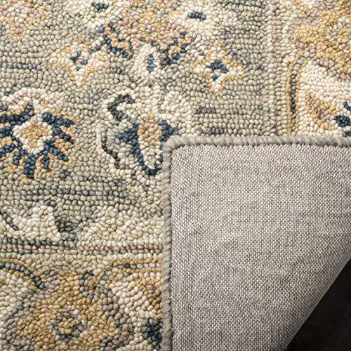 Tapete rectangular SAFAVIEH 9' x 12' de lana hecho a mano miniatura 4