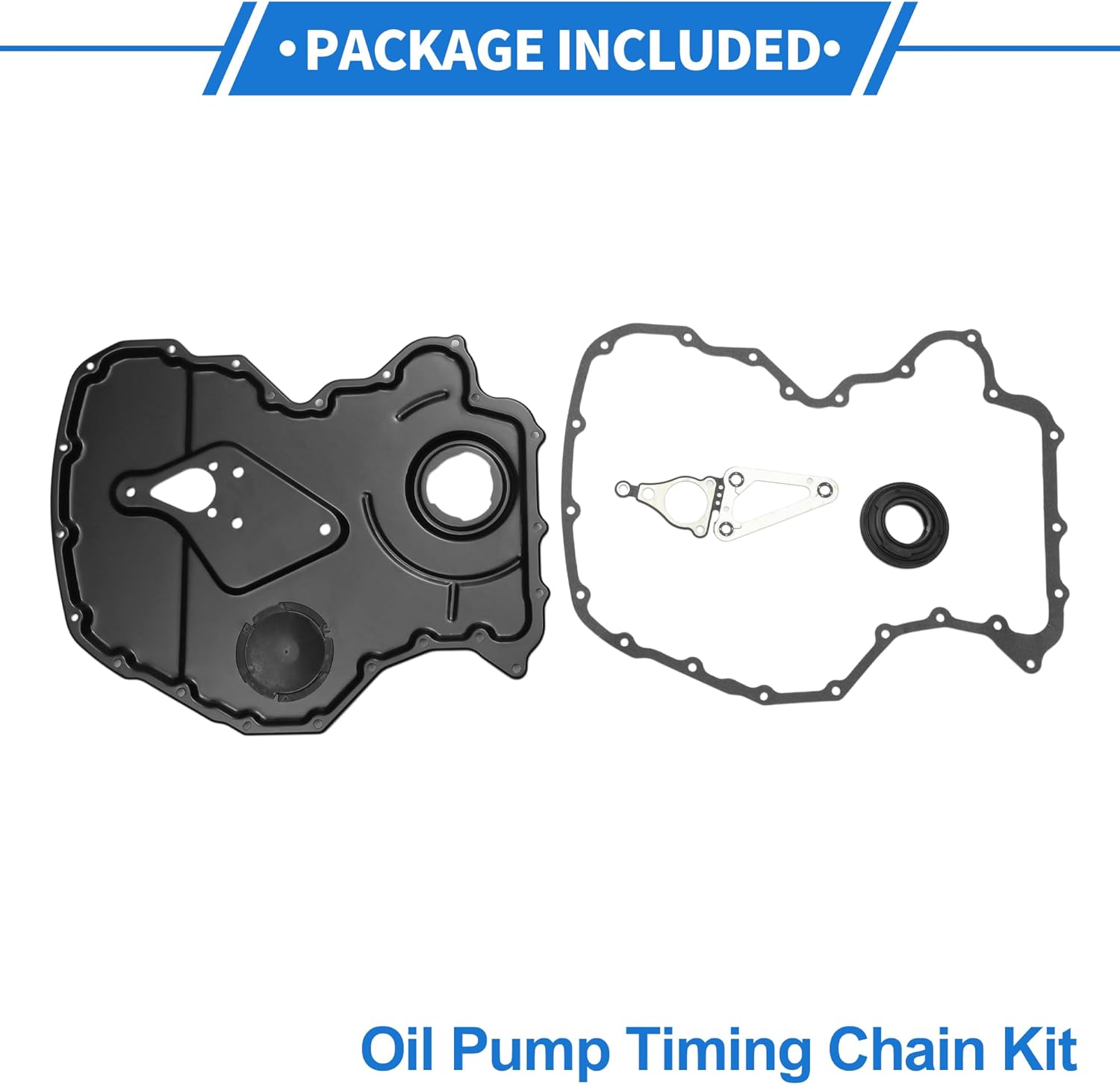 1 Set Timing Chain Kit for Ford Transit for Ranger 2.2 2011-2024 Long-Lasting Sealing Metal Black Timing Cover Gasket Gear