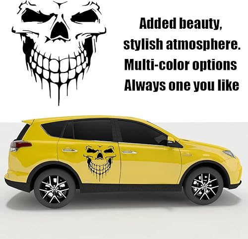 Miniatura 4 de JSCARLIFE Calcomanías de calavera para automóvil, prácticas calcomanías para capó de automóvil, calcomanías gráficas de vinilo autoadhesivas para