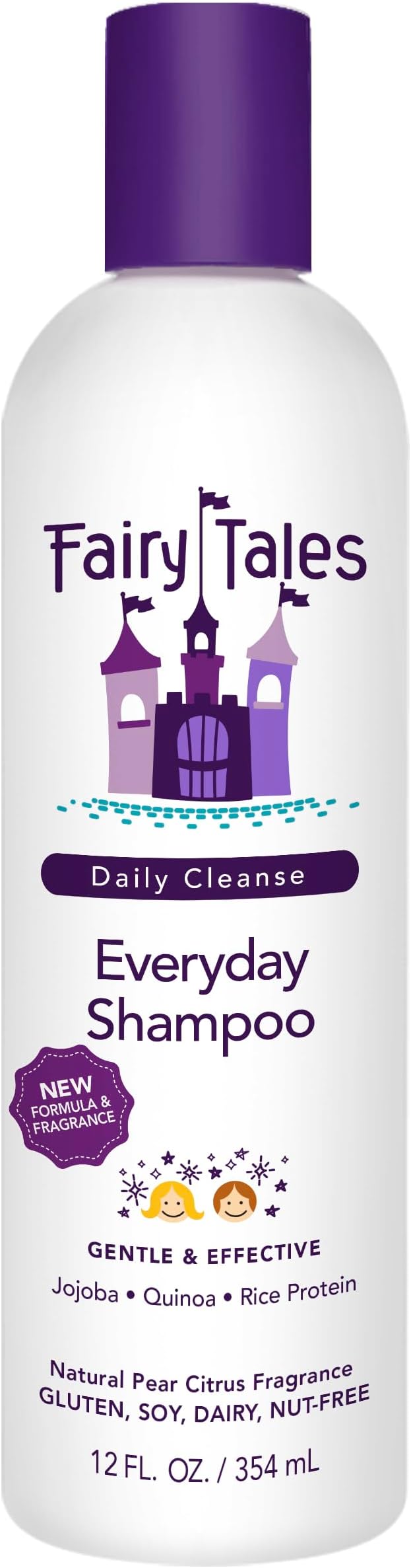 Fairy Tales Daily Cleanse Everyday Kids Shampoo - Gentle Natural Defining Shampoo, Tangle Free, Moisturizing and Hydrating Formula, Clean and Natural Ingredients -Paraben Free - 12 oz.