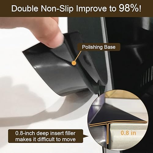 Miniatura 10 de Cubiertas para huecos de cocina para estufas de cocina, 25 pulgadas de largo y extra anchas de silicona para estufas, 2 unidades, protector de