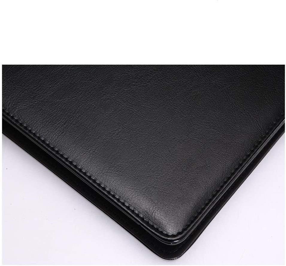 Zdejmujący się Ring Binder i Notepad, Skórzana teczka konferencyjna z kalkulatorem i organizerem na dokumenty, uchwyt długopis, 325 x 250 mm, wielokolorowa(Blue)