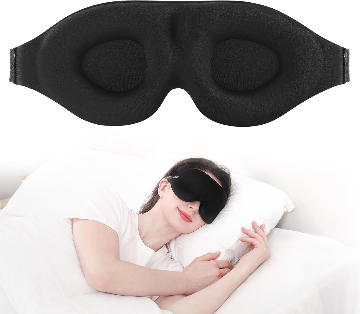MZOO Sleep Mask for Side Sleeper Women Men, Updated Design