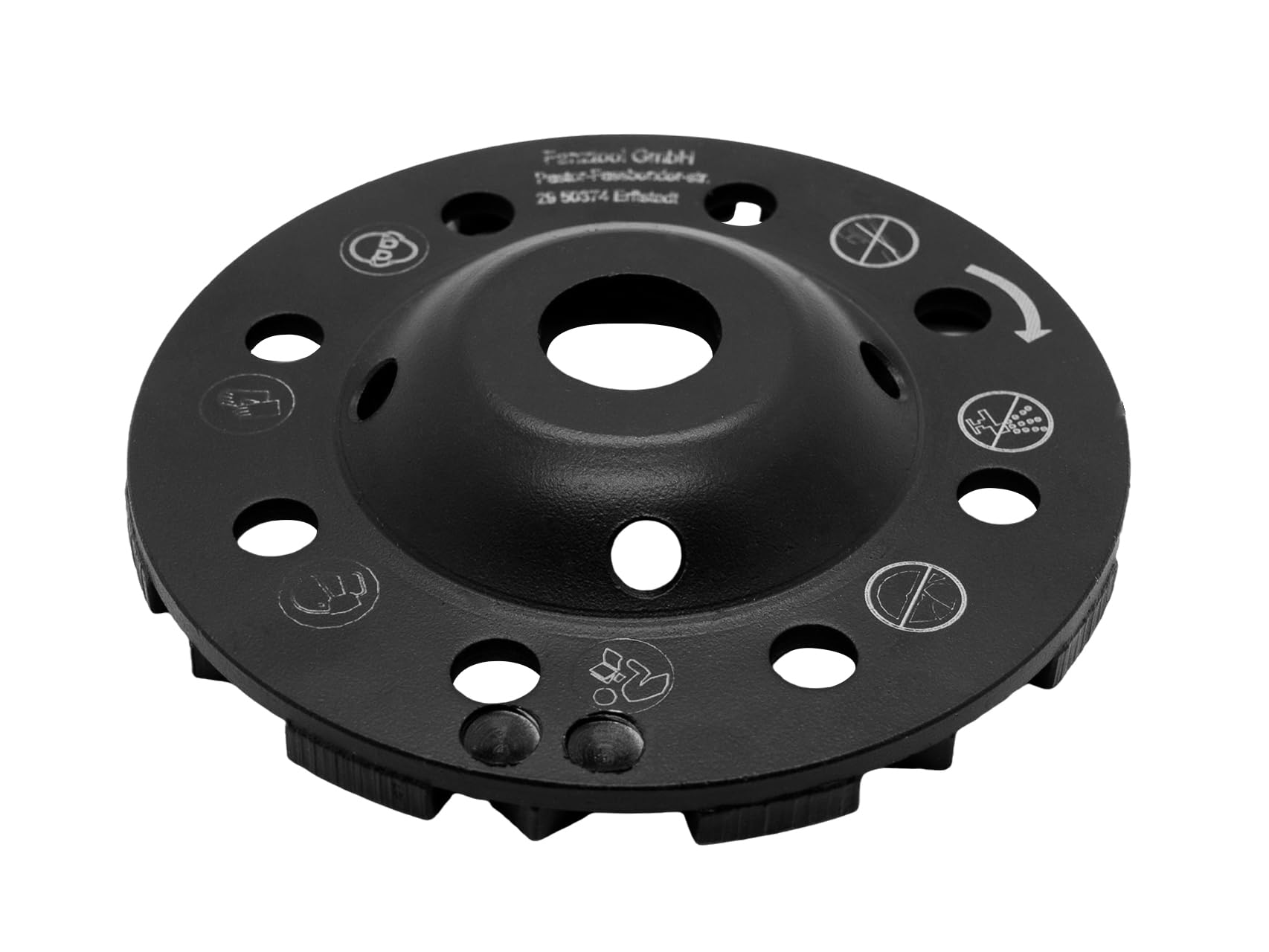 FANZTOOL Premium Diamentowa Tarcza Garnkowa ścierna 125 mm x 22,2 mm do ściernych Materiałów Budowlanych, Jastrychu, Tynku, Asfaltu