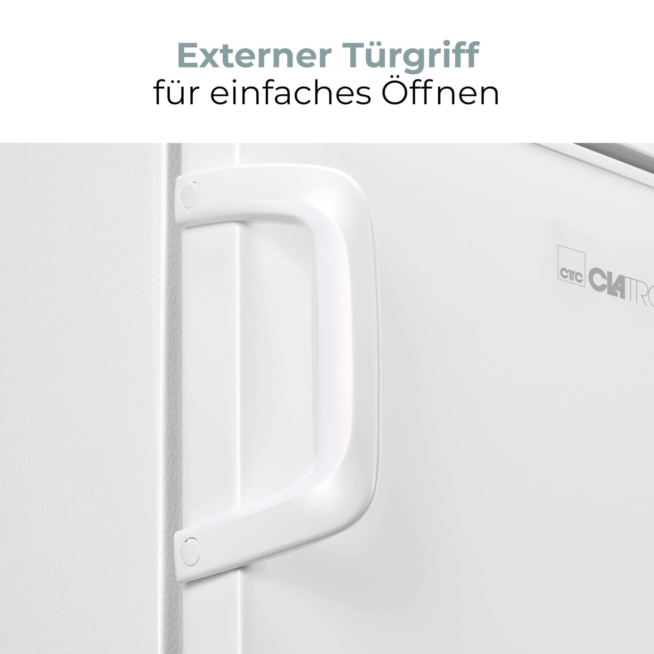 Clatronic Kühlschrank ohne Gefrierfach 84,5cm 133L Energieklasse D leise 39dB Türanschlag wechselbar VS 100 weiß