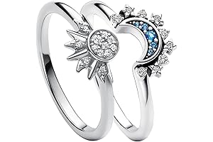 Celestial Sun and Moon Ring Set: A Stellar Accessory for the Stylish