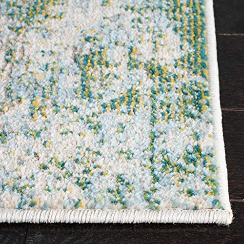 Tapete decorativo SAFAVIEH 228.6x160 cm verde y azul miniatura 3
