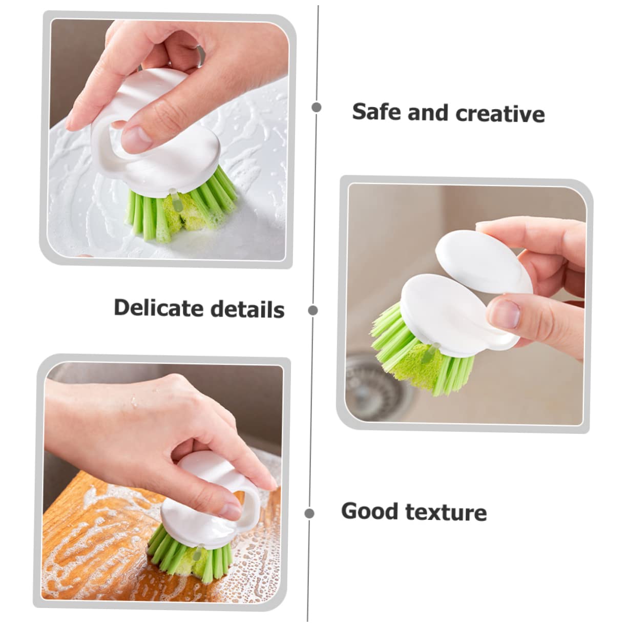 OFFSCH Flexible Kitchen Dish Brush Set Dish Scrubber Holder Surface Safe for Pots Plates Cleaning