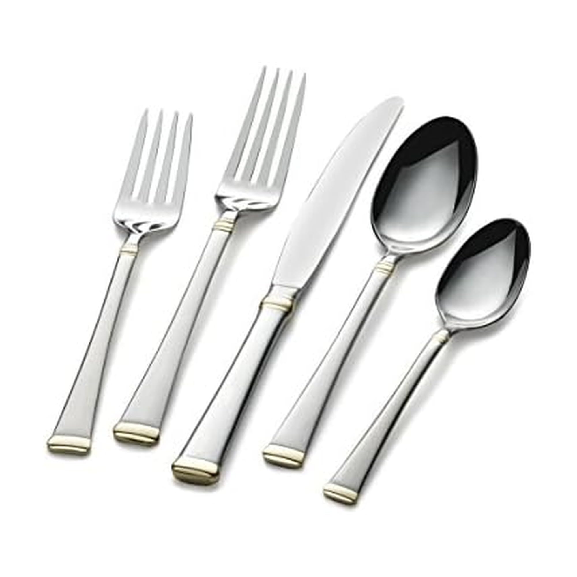 Amazon.com | Mikasa Gold Accent Harmony Flatware Set for 12, 65