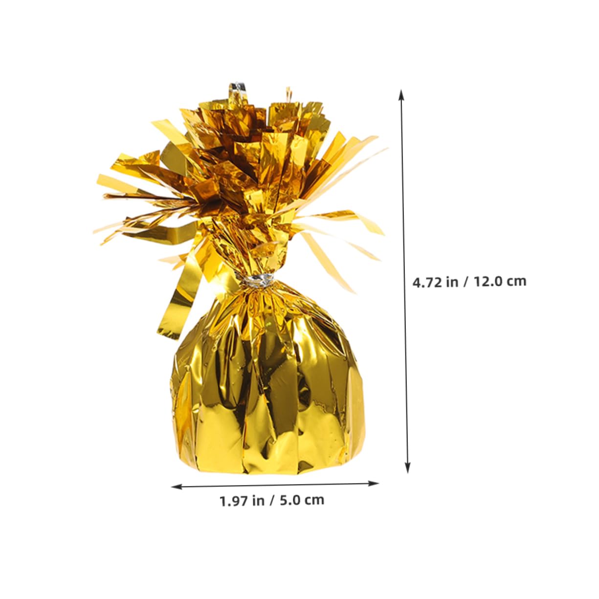 Goldene Ballongewichte 8 Stück-pack aus Pvc für Heliumballons | Metallische Optik, Elegant Goldfarbenes Design, für Partydekorationen und Hochzeiten
