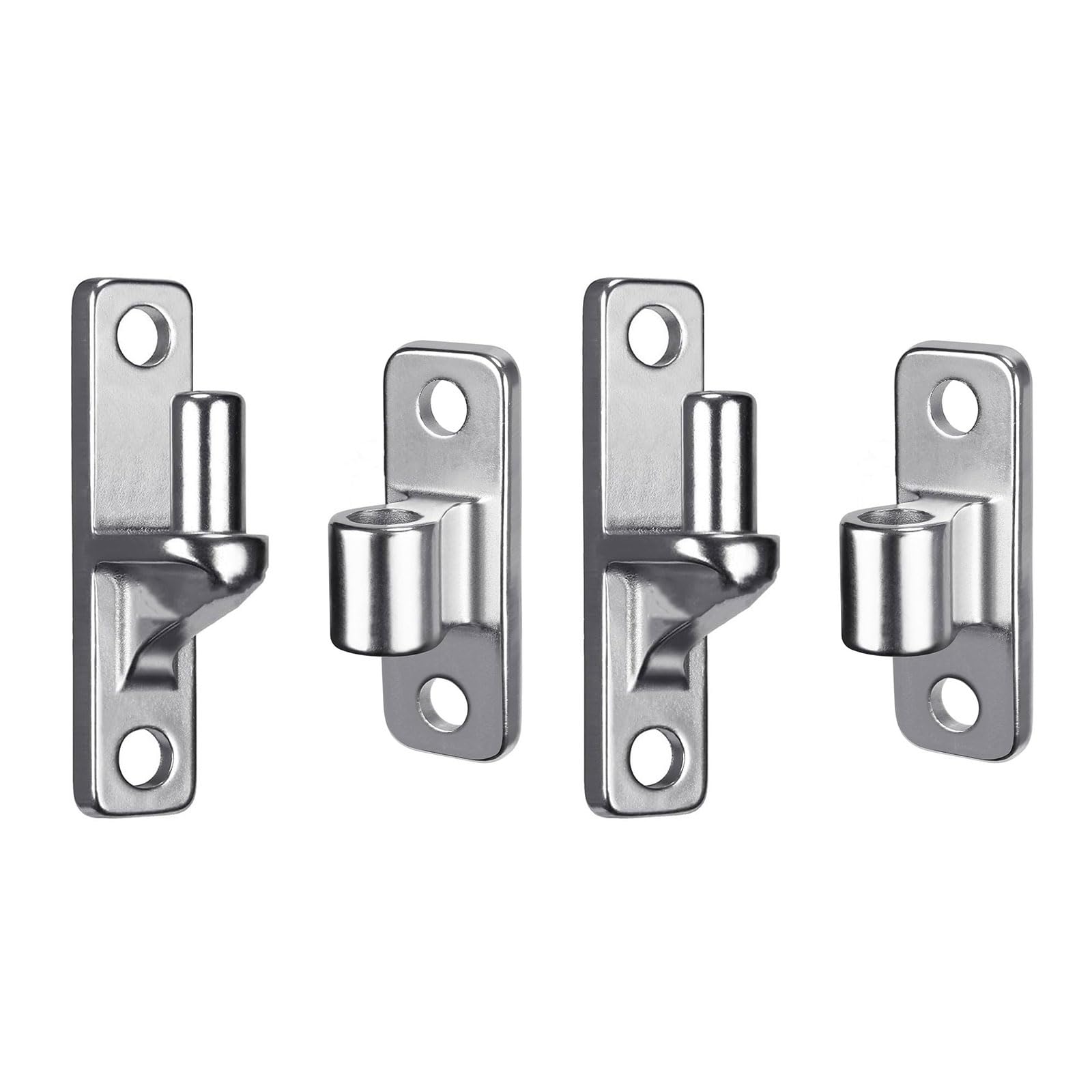 Tsophreniq 4 Silver Steel Gate Hinges Heavy Duty Wall Mount Door Hinges Heavy Duty Simple Installation For Farm Gate & Wooden Fence Not Welding