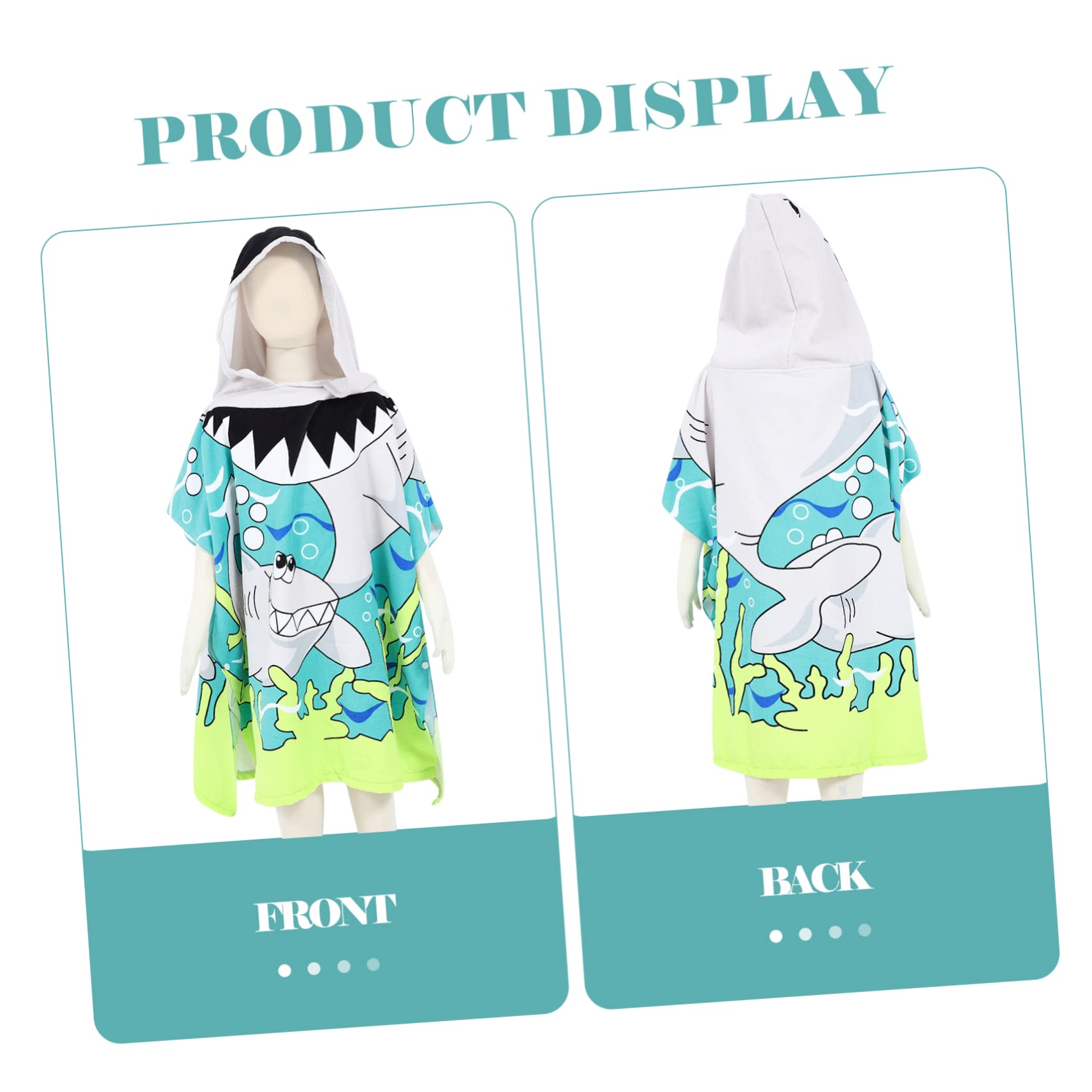 Abaodam 2 Piezas Capa de Toalla de baño para niños Chica Rompecabezas de Reloj para niños pequeños Toalla de Bebe Toalla con Capucha para Albornoz de Bebe poliéster Green