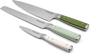 KitchenAid - Knife Set, Forged Stainless Steel Blades with Ergonomic Handles, Perfect for Everyday Use (Assorted Colors)