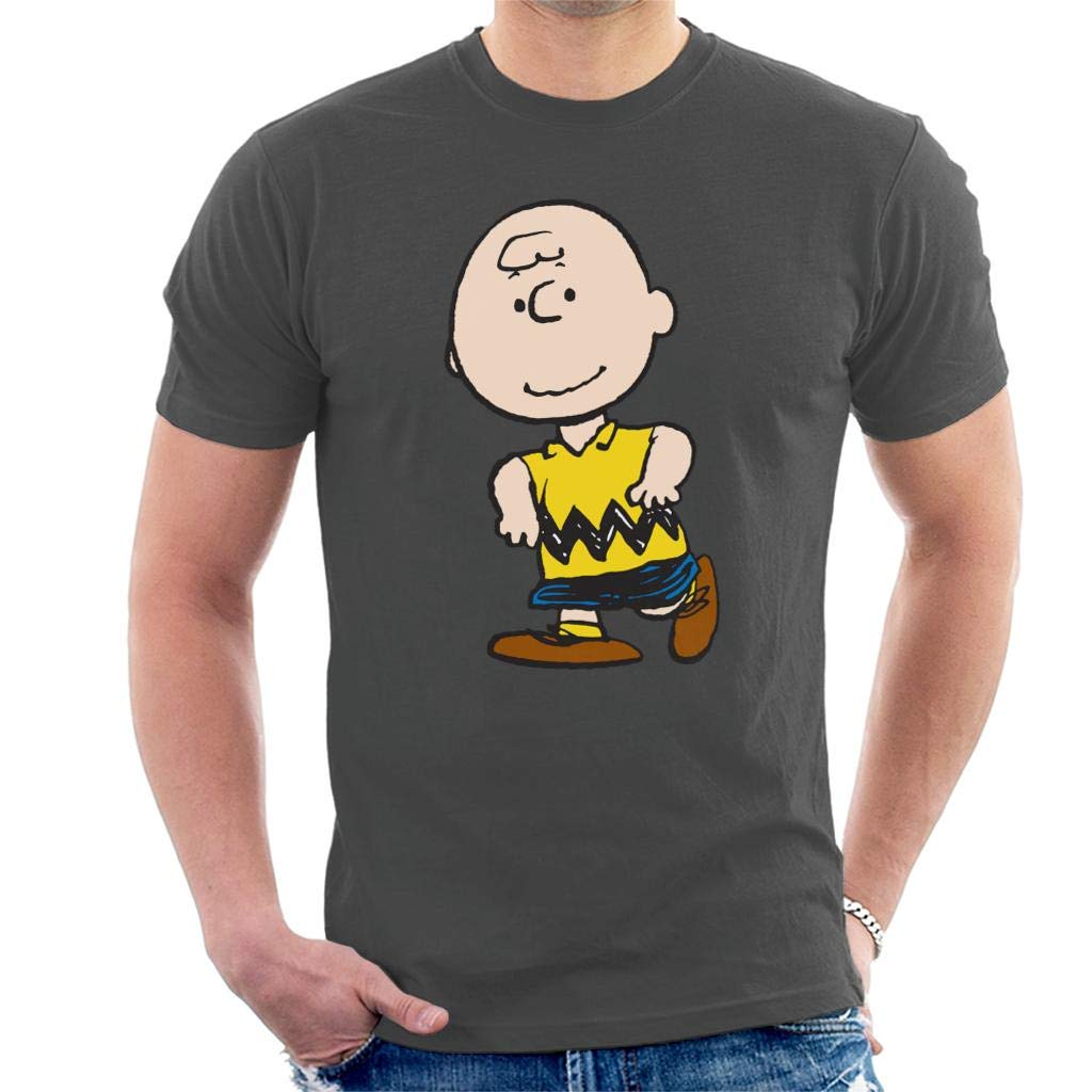 Peanuts Men's Brown Charlie T-Shirt