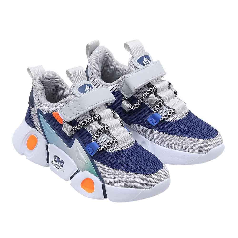 Hopscotch Boys Mesh and PU Applique Text Print Fixed Lace Athletic Shoes in Blue Color, UK:4 (RUO-3607845) (B097RV61PS) Amazon Price History, Amazon Price Tracker