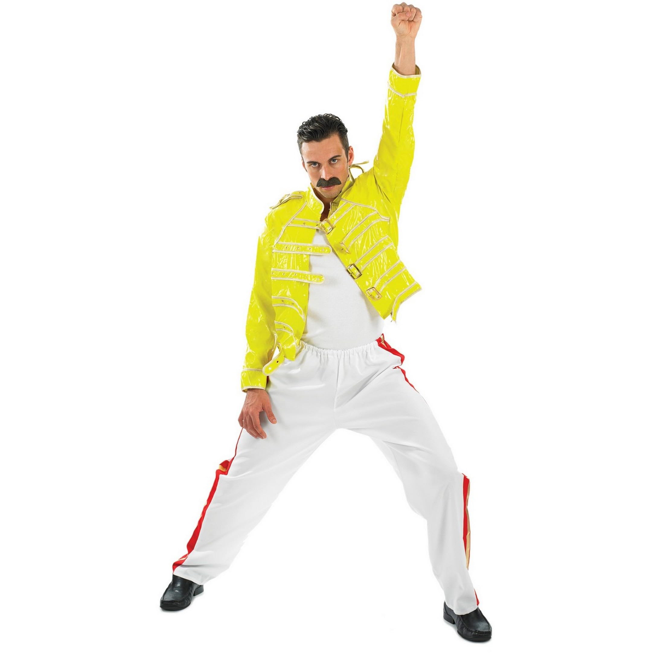 Fun Shack Rock Musiker Kostüm, 80er Jahre Outfit Herren, 80er Jahre Kostüm Männer, Schlagermove Outfit Herren, Faschingskostüme Männer, Karneval