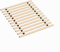 Continental Sleep Queen 0.68" Heavy Duty Wooden Bunkie Board Bed Slats, Beige - Superior Mattress Support & Ventilation