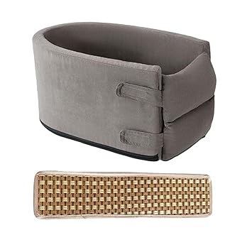 GAH Small Dog Cat Car Travel Booster Seat Armrest Pet Bed Durable Grey