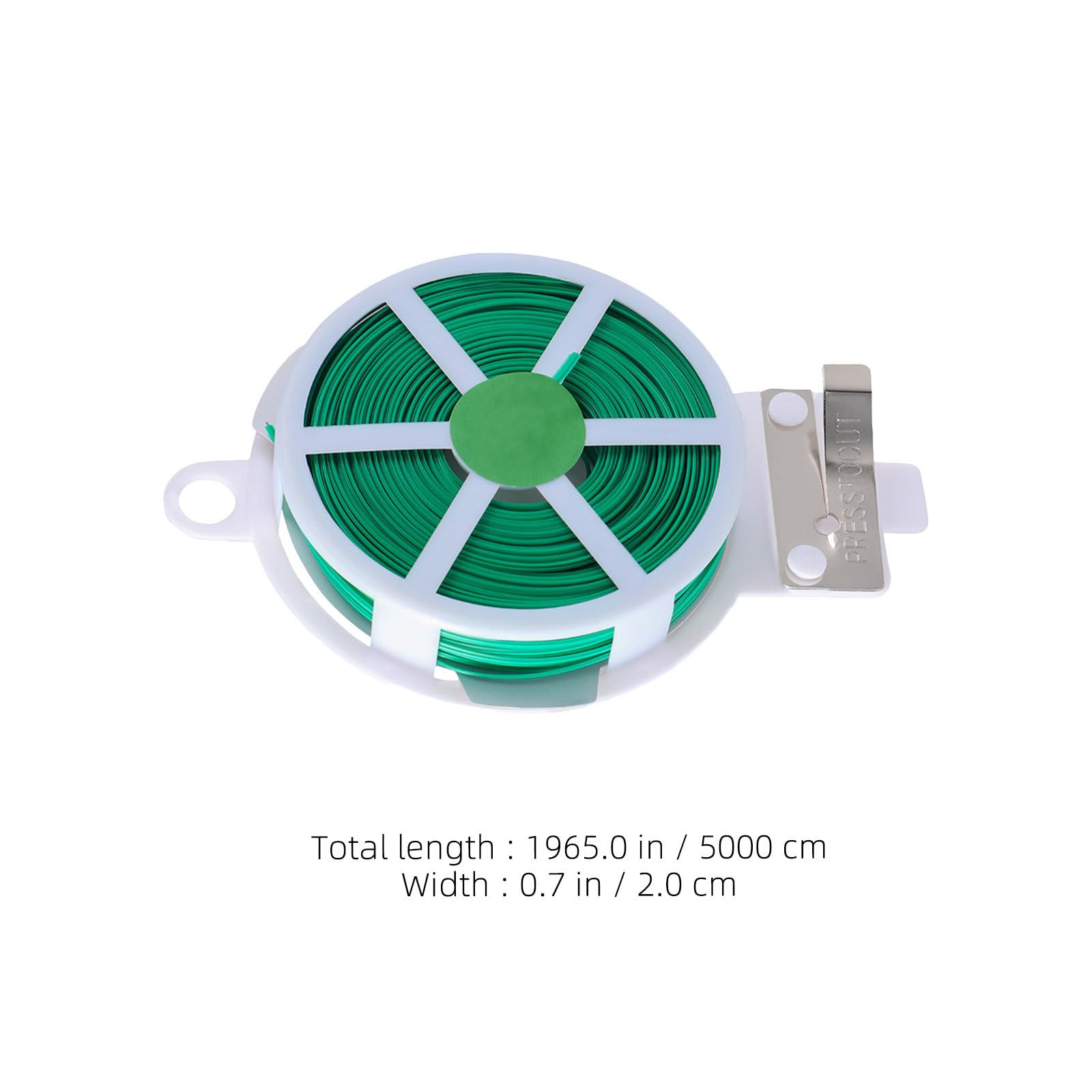 DOITOOL Lot de 12 Rouleaux de Liens de Jardin avec Coupe-Fil : 50 m de Fil plastifié pour Le Support des Plantes – Lien torsadé Flexible pour Plantes grimpantes, aménagement paysager et Jardinage