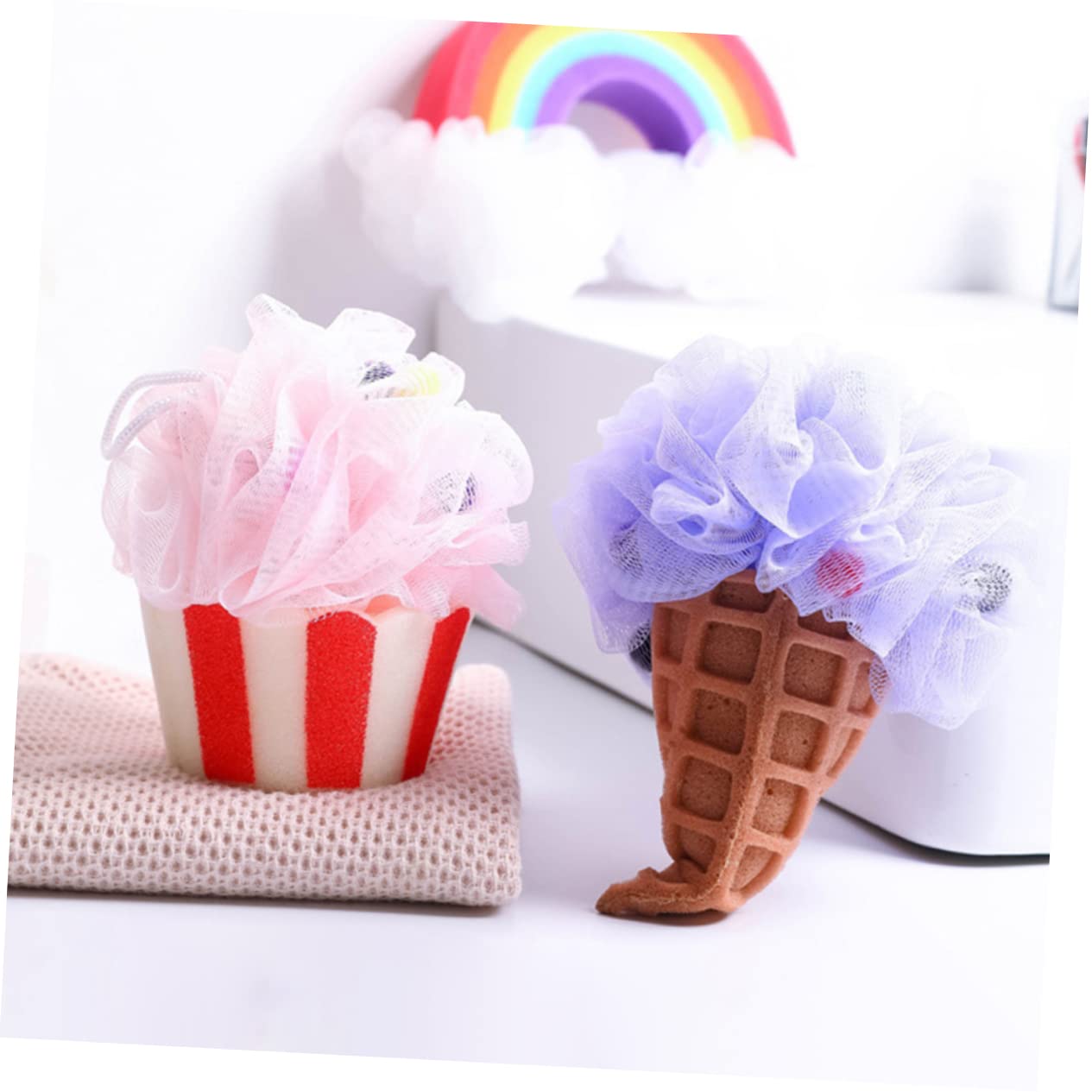 Housoutil 8 Stk Cartoon-Badeball exfoliating sponge massageschwamm duschstoß Scrubstar für Frauen Schwämme Reisezubehör Luffa-Peeling-Körperpeeling Badekugel für Männer Karikatur Duschgel