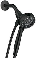 Vista 1 de Moen Engage Magnetix Matte Black 3.5-Inch Six-Function Detachable Handheld Showerhead with Magnetic Docking System, 26100BL