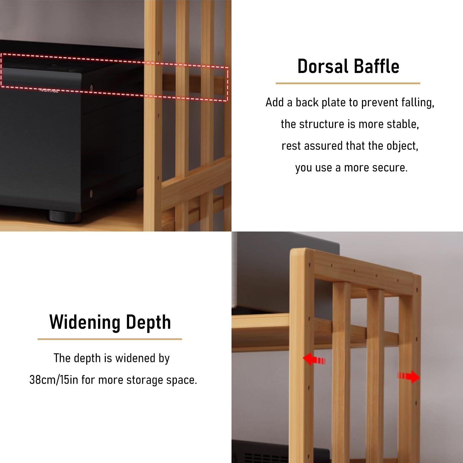 Générique Étagère Audio HiFi réglable – Étagère multimédia roulante à 2/3/4/5 Niveaux, Support stéréo Haut de Gamme pour Home cinéma, Tour de Composants, idéale pour Le Rangement de matériel Audio