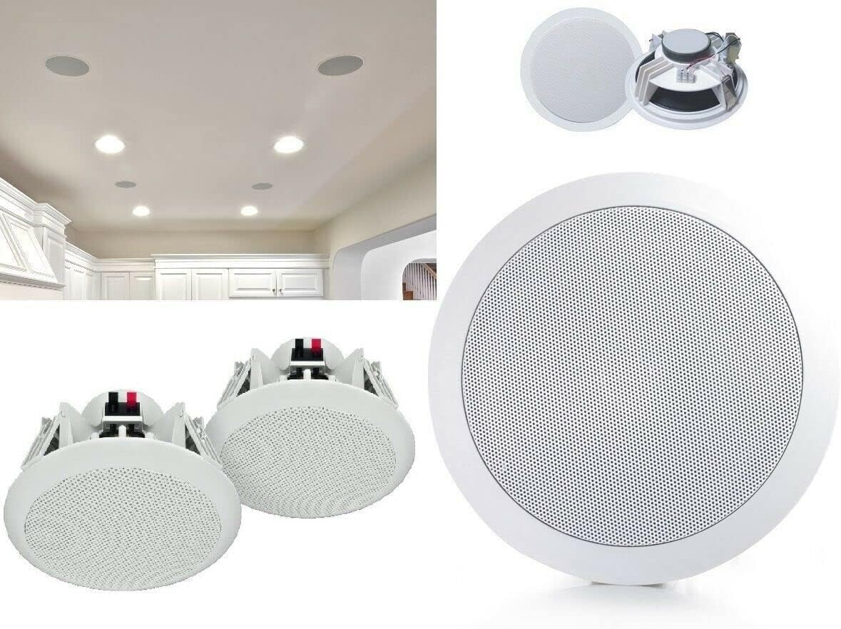 Altoparlante da Incasso Soffitto 20W 18cm Bianco 4 Pezzi