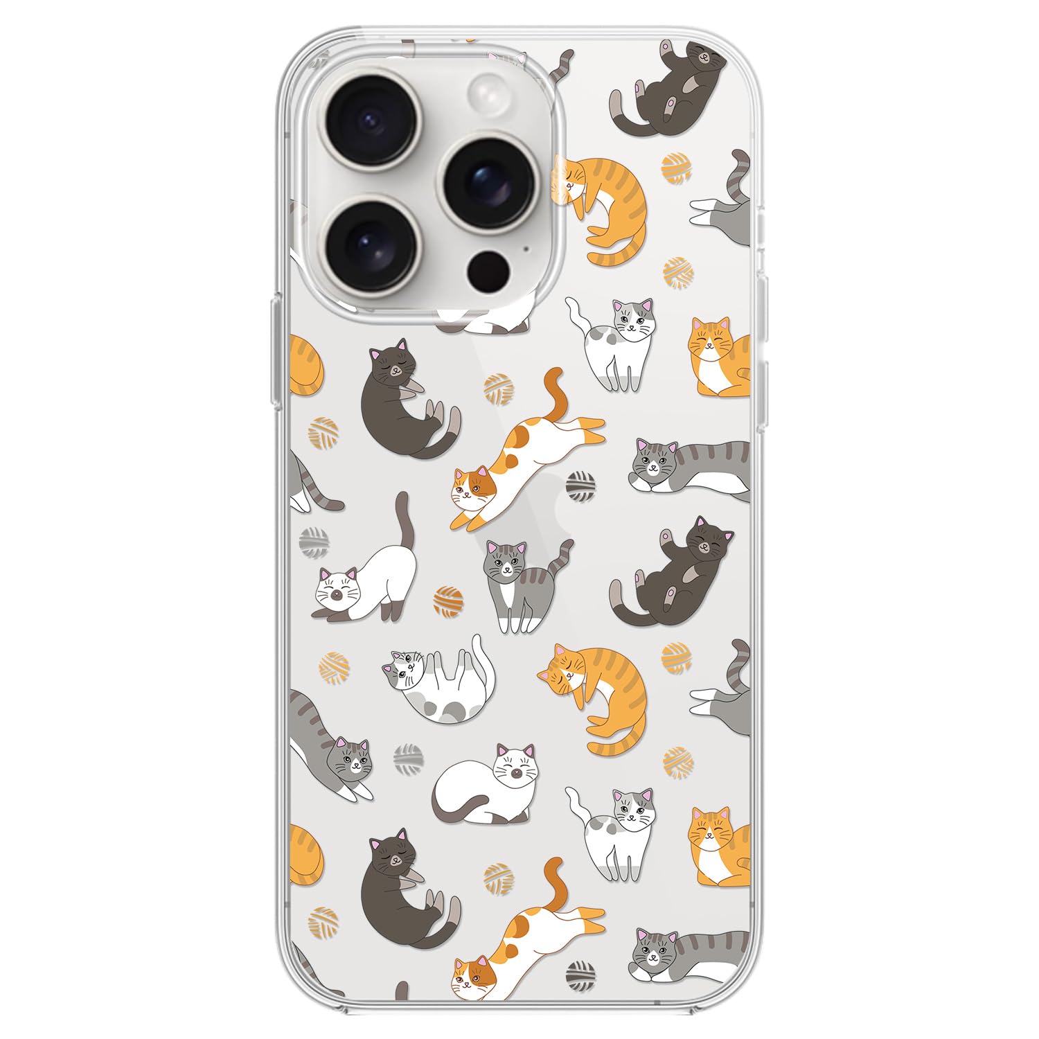Amazon.com: Blingy's for iPhone 15 Pro Case, Fun Cat Pattern Cute
