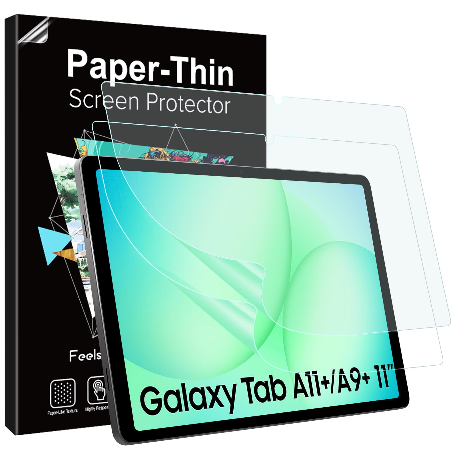 TiMOVO Pellicole Protettive per Samsung Galaxy Tab A11 Plus/A9 Plus (2025/2023), Anti Abbagliamento PET, 2 Pezzi