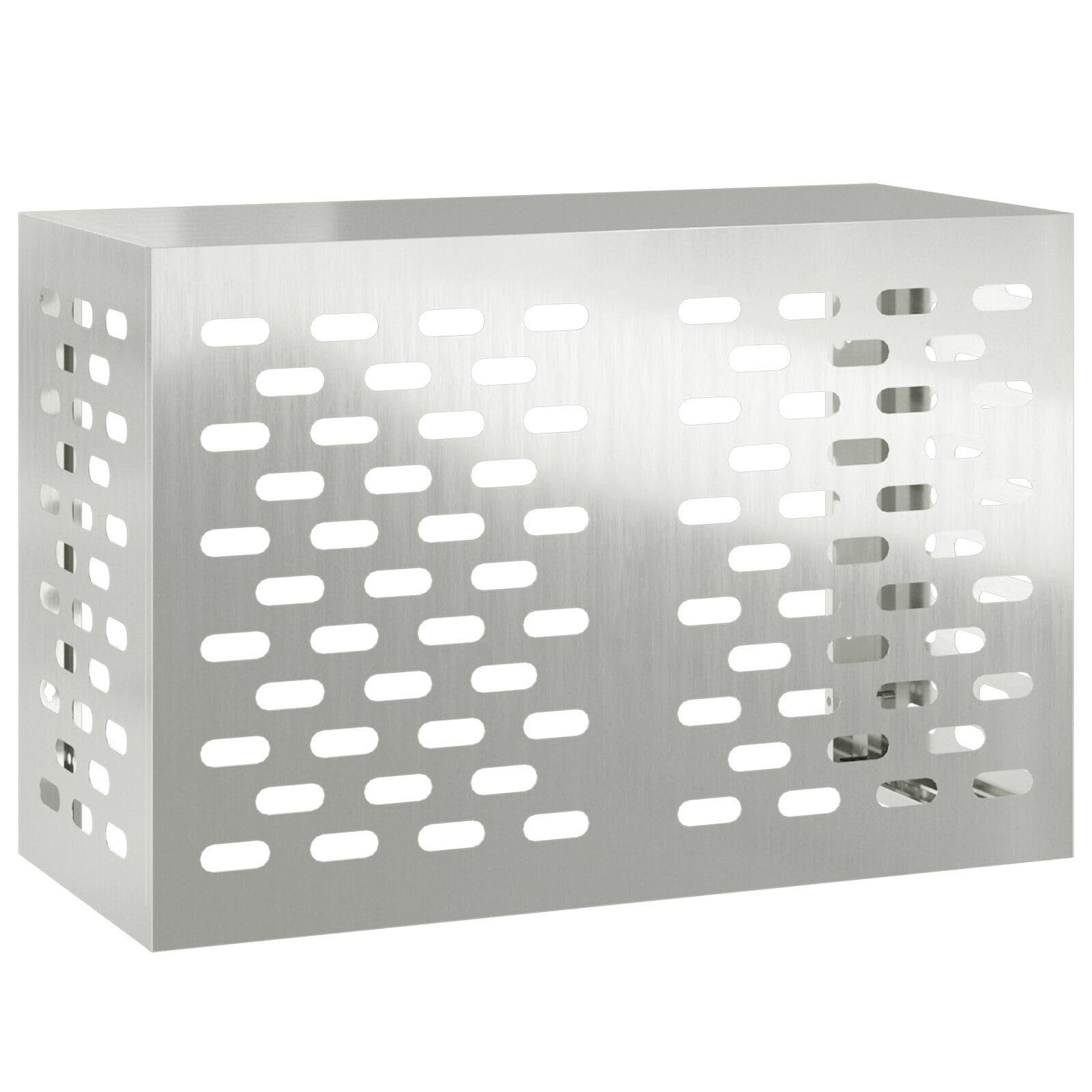 vidaXL Galvanised Steel Air Conditioner Protector | Water Resistant 90 x 40 x 60 cm Outdoor AC Protection Industrial Style Matte Finish Heavy Duty Metal Construction Weatherproof