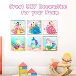 Poke-in Fun Art Fabric Craft,Magical Princesses Kits,Arts and Crafts for Kids,Mess Free Kids'Paper Craft Kits,Art Activity Birthday Christmas Gift Ideas for Children,Toys for Girls &Boys Ages 4-10+