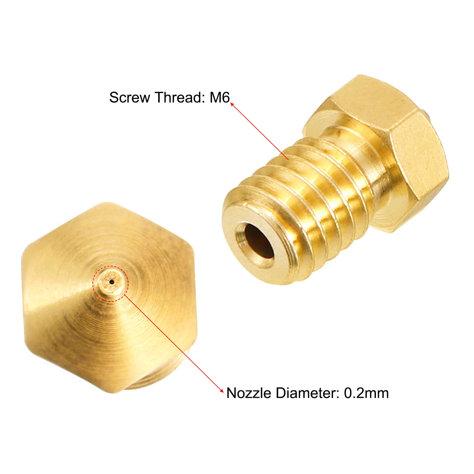 Ugelli Per Stampante 3D - 10 Pezzi Da 0.3mm In Ottone | Con Ago Per Pulizia, Filetto M6 - Foto 9