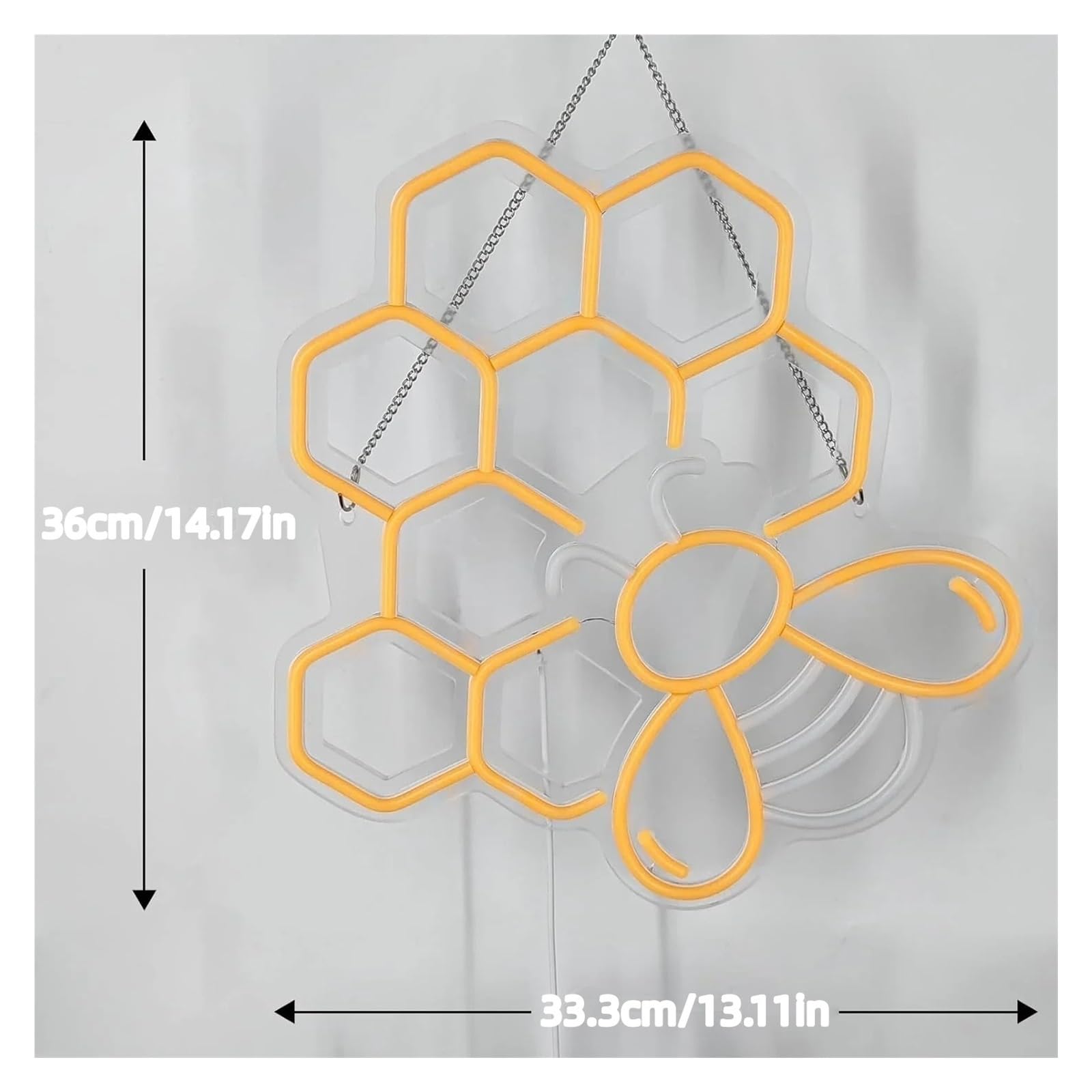 Insegna al Neon Insegna Al Neon Ape Luce Dimmerabile Alimentata Tramite USB Per Bambini Camera Da Letto Parete Appeso Estetica Compleanno Decorazione 13.11inx14.17in