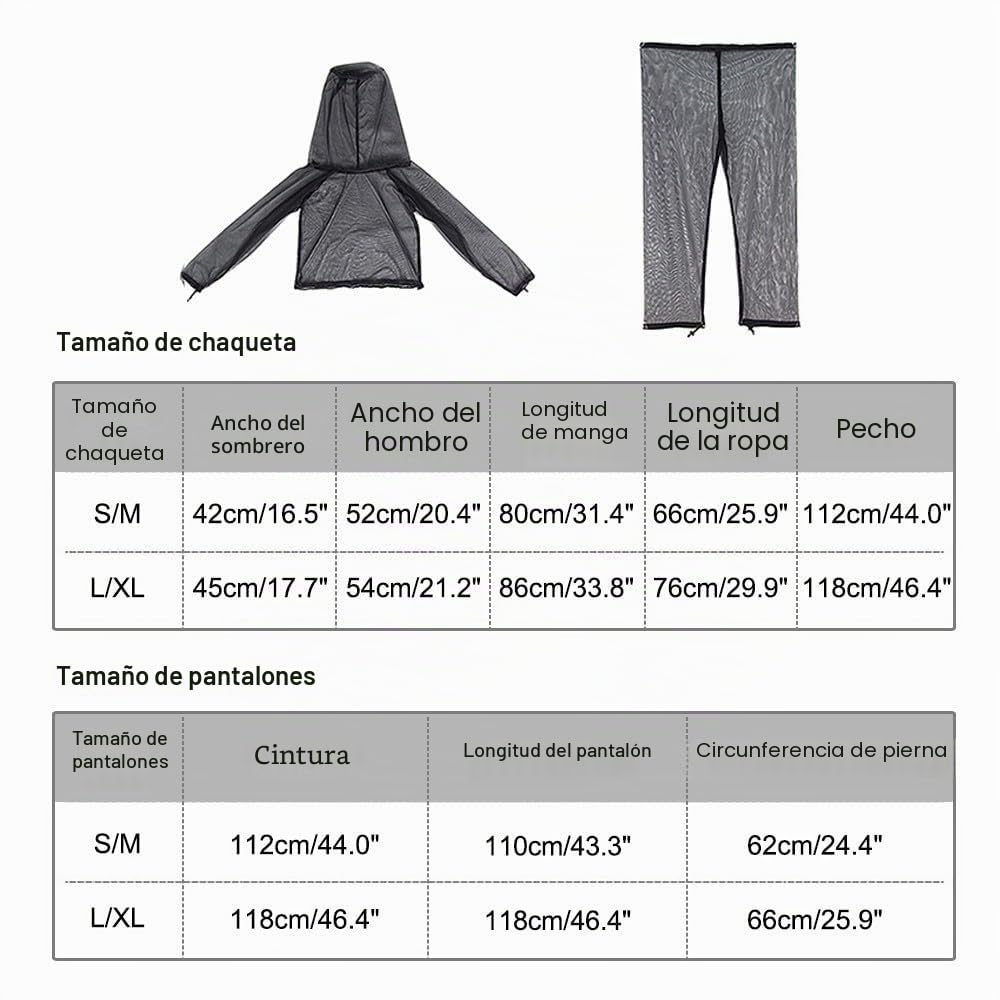 4 piezas de chaqueta de malla, chaqueta de red protectora, capucha, pantalones, guantes y calcetines, ropa de malla para pesca, senderismo, camping, agricultura