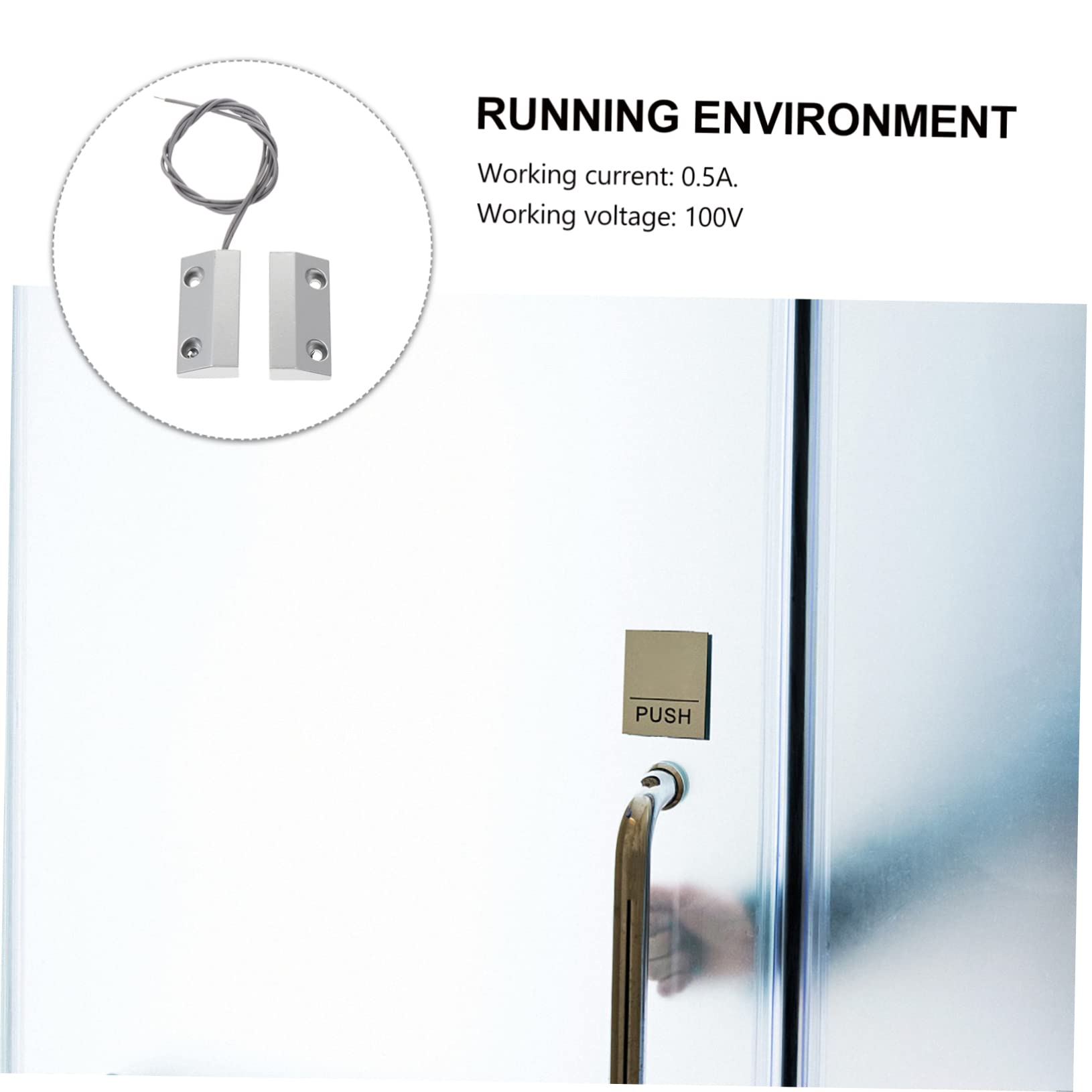 Uonlytech 3sets Allarme Magnetico Per Porte e Finestre Lega Di Zinco Sensore Per Porte Avvolgenti Con Funzione Di Allerta Per Garage e Negozi Installazione Facile e Sicura